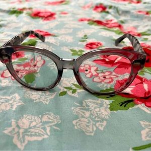 Gucci Translucent Gray Round Acetate Glasses